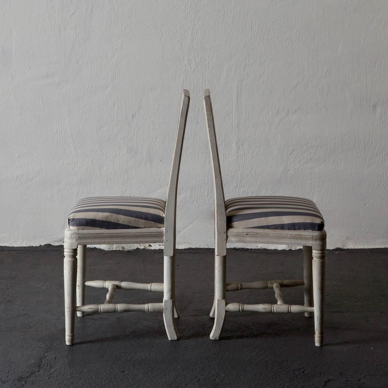 Chairs Dining Set of six Swedish Gustavian Neoclassical White Sweden. A set of six Swedish Gustavian Dining room chairs made during the Gustavian period 1790-1810.