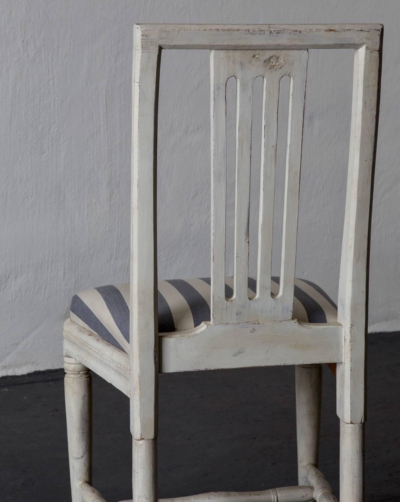 Dining Chairs Set of Six Swedish Gustavian Neoclassical White Sweden 4