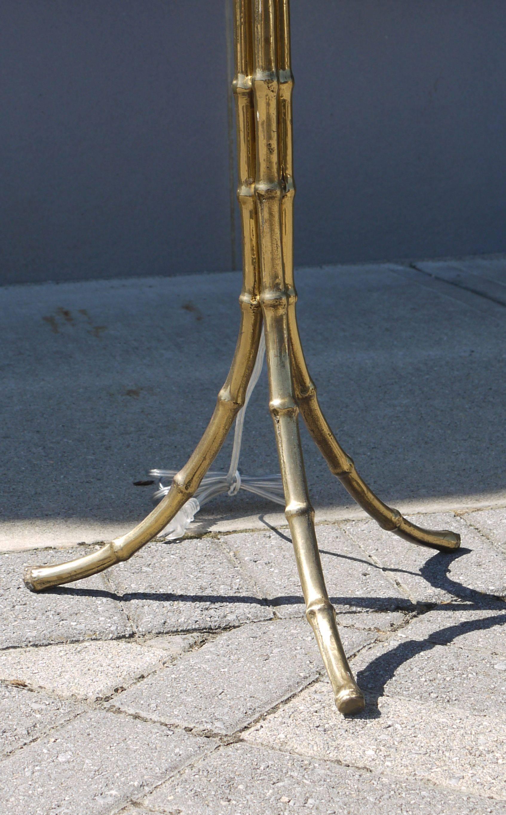 North American Polished Bronze Floor Lamp by Bagues