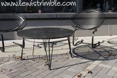 Pair of Salterini Springer Hoop Chairs and Table
