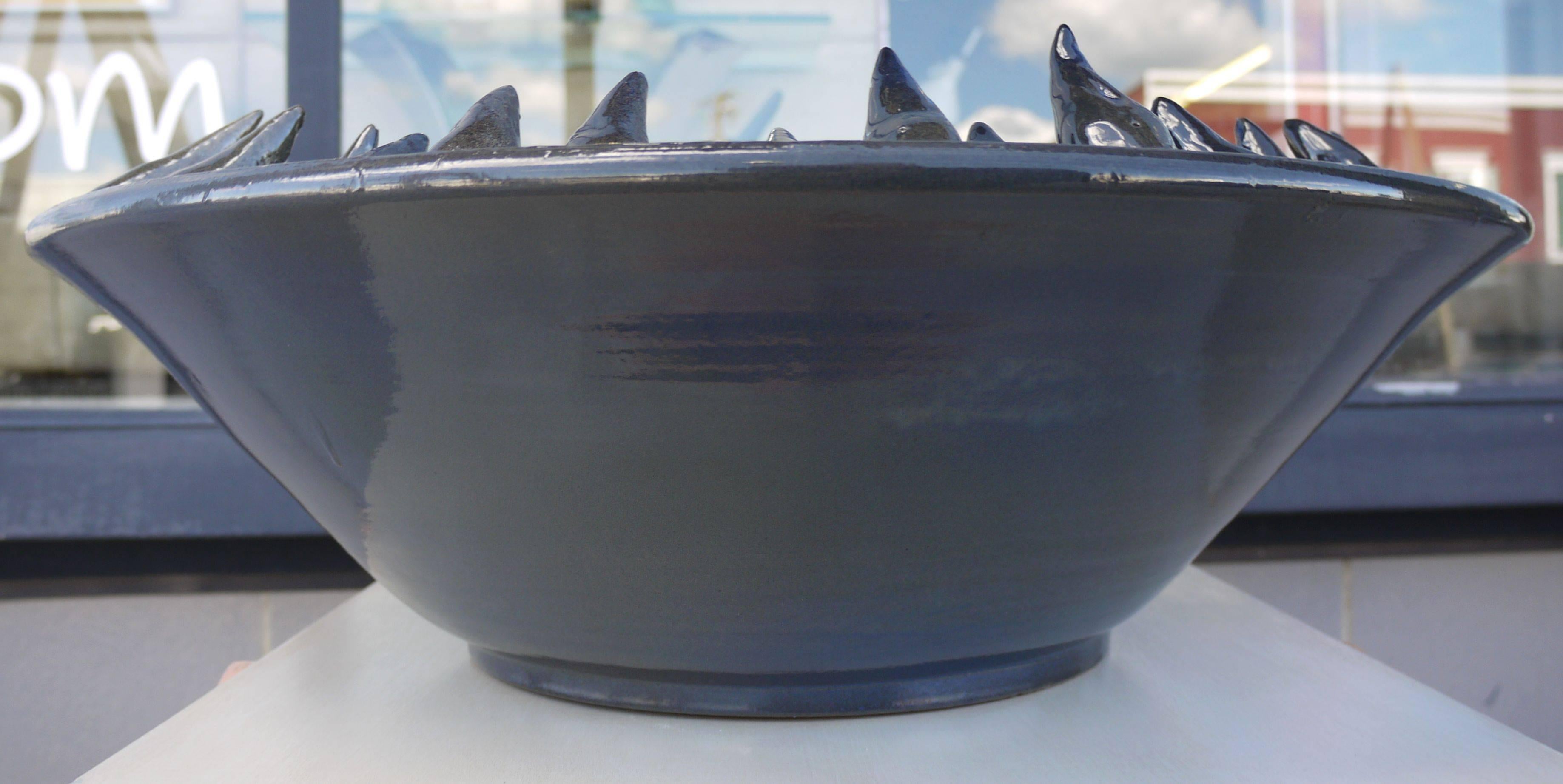 Contemporary Sculptural Blue Anemone Bowl by Studio Esposito