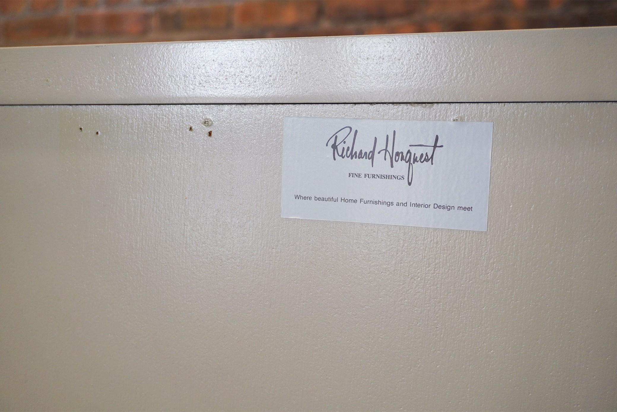 Mid-Century Faux Leather and Brass Buffet Attributed to Mastercraft For Sale 7