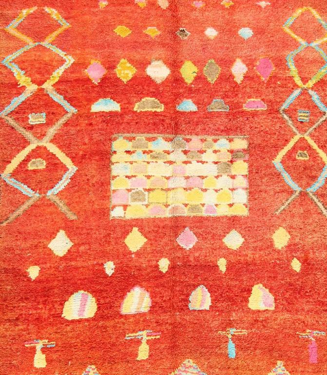 Large Vintage Moroccan Rug at 1stDibs