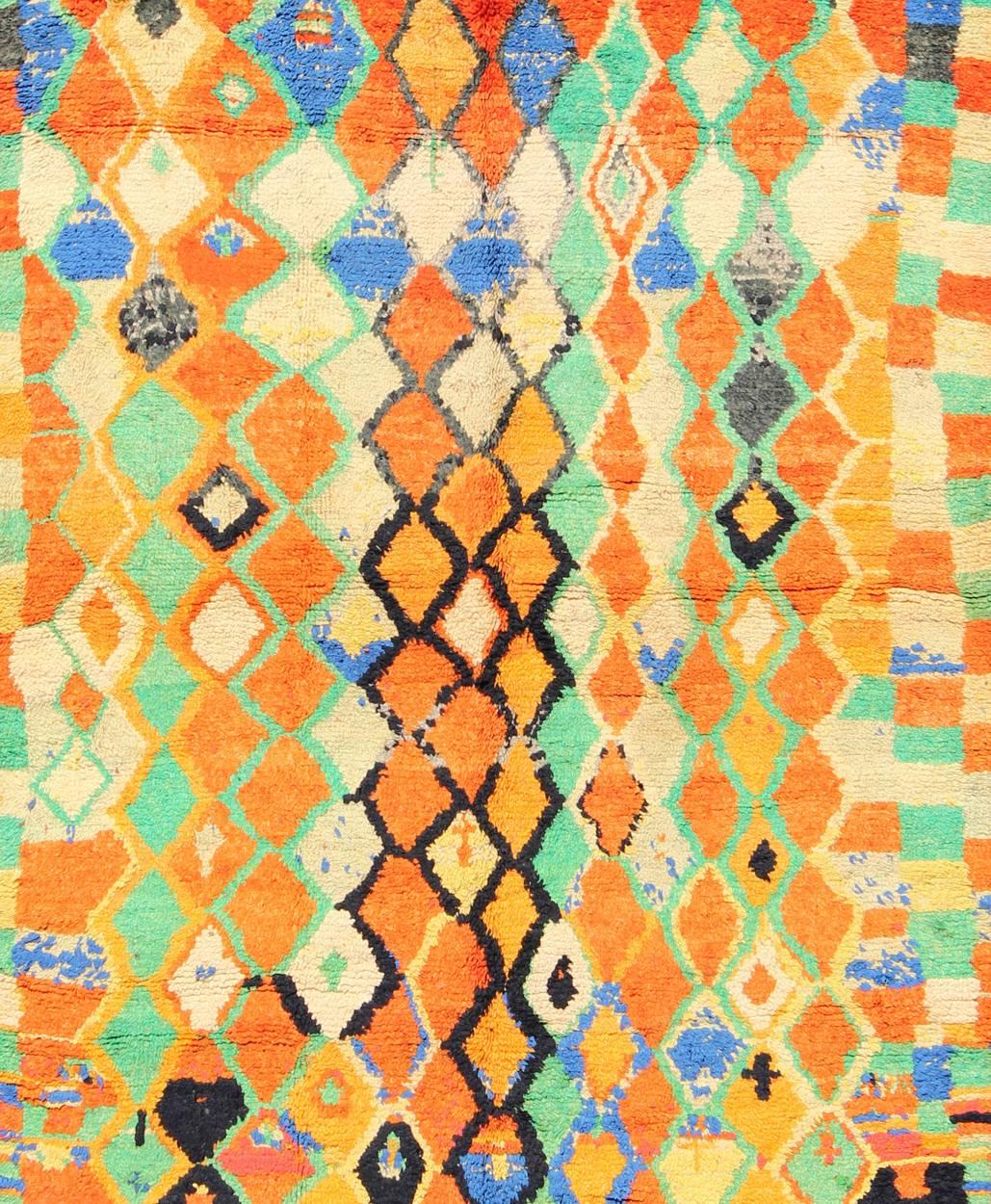 Tribal Vintage Moroccan Boujaad Rug