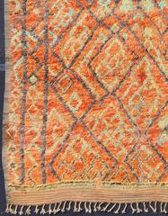 Vintage Moroccan Beni Mklid Rug with Sub-Geometric Tribal Design