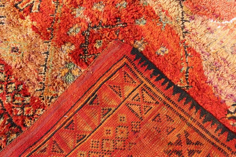 Tapis Marocain Berbère Zemmour Vintage Fait Main - Laine 300x200 Cm Rouge