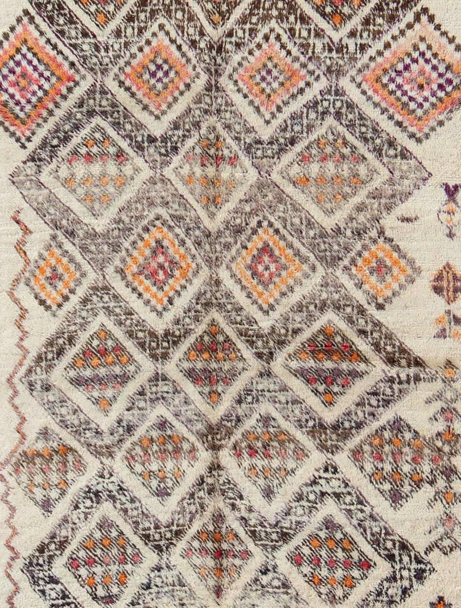 Tribal Vintage Moroccan Beni Ouarain Rug