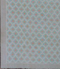 Large Vintage Decorative Indian Cotton Dhurrie, Collection of Thomas Britt