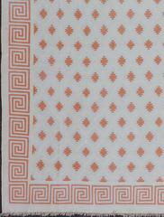 Large Vintage Cotton Designer Dhurrie  11'6 x 17'10