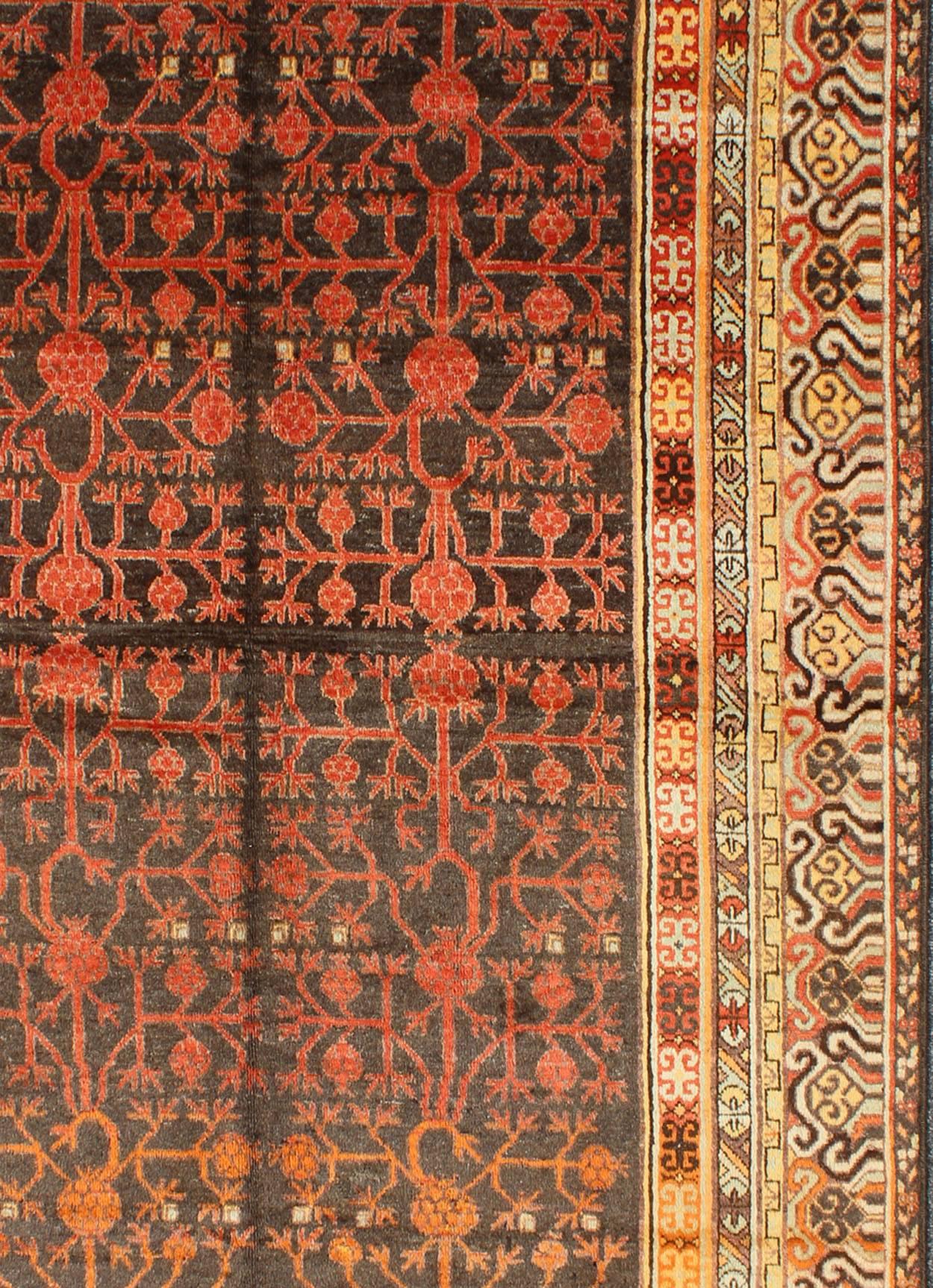 East Turkestani Antique Khotan Rug For Sale