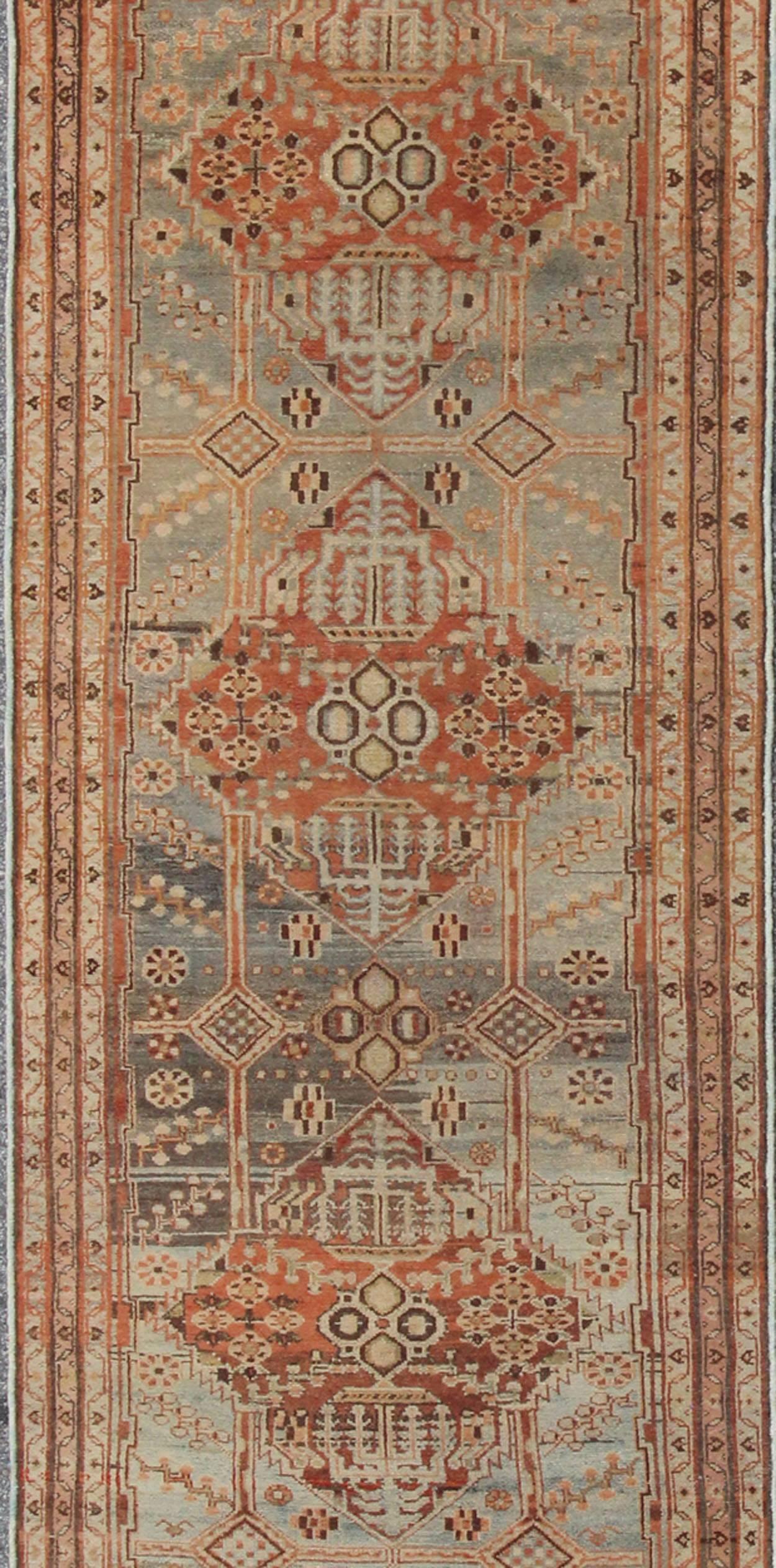 Hand-Knotted Antique Persian Malayer Runner