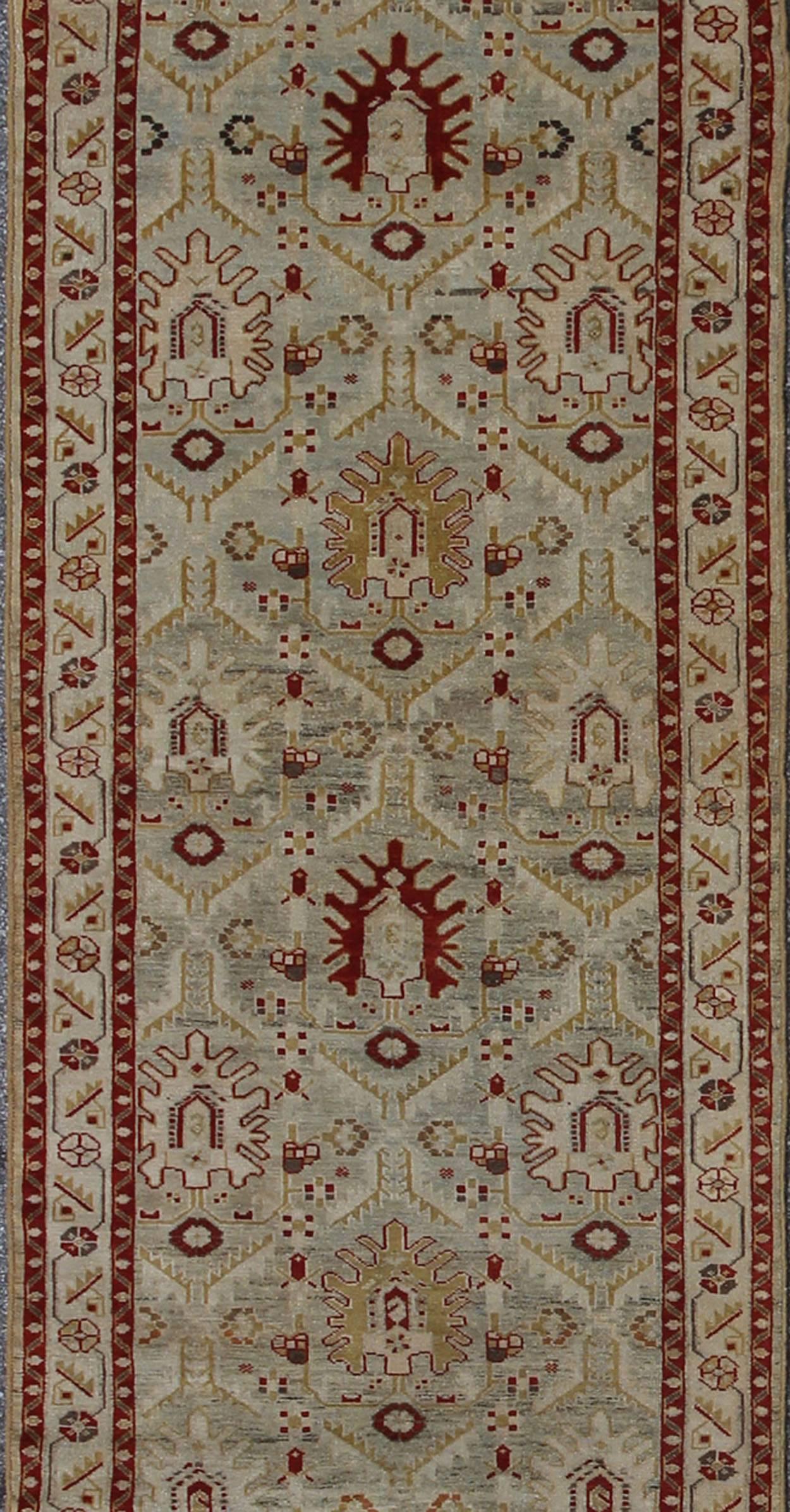 Hand-Knotted Antique Persian Malayer Long Runner