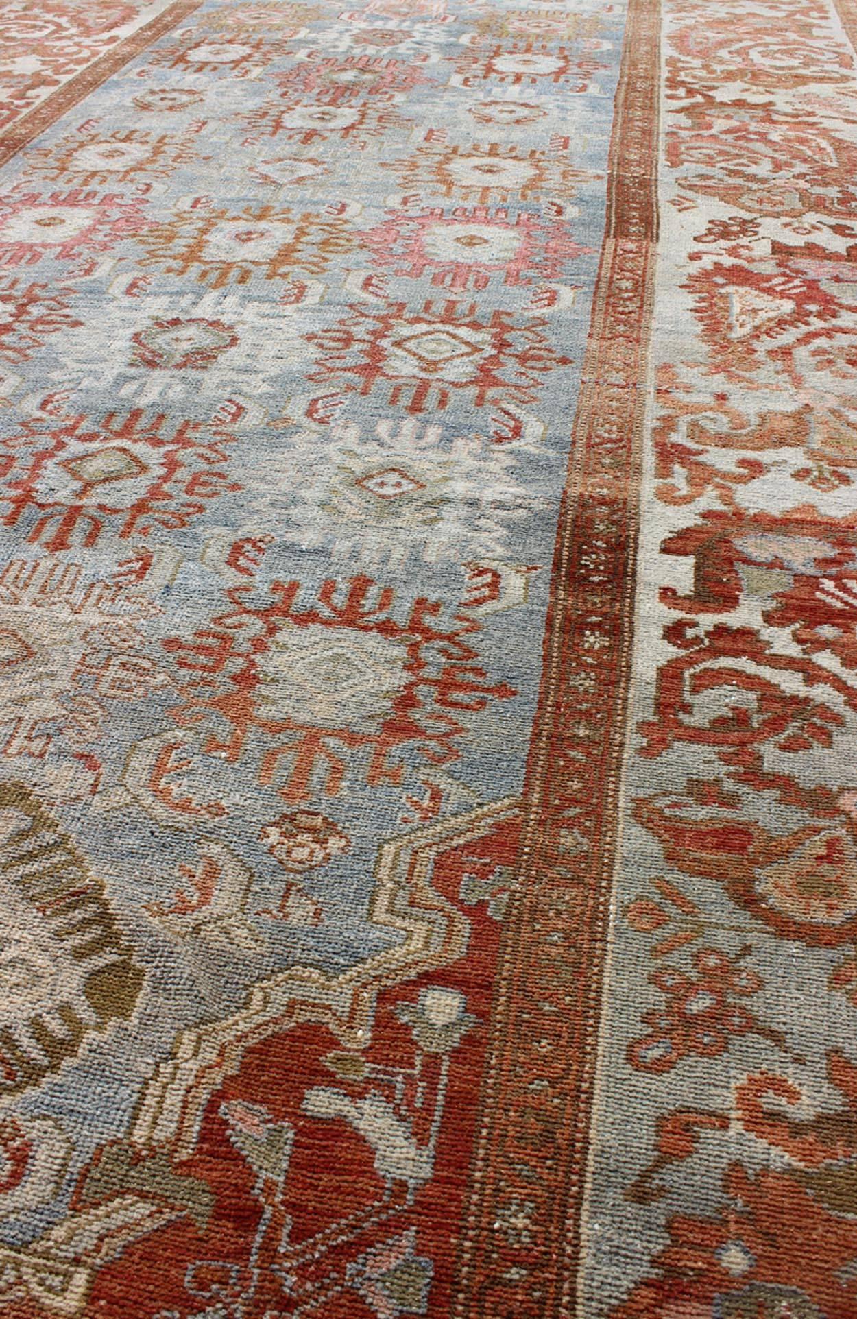 Wool Grandoise Antique Gallery Malayer Persian Runner For Sale