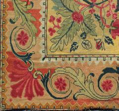 Antique English Needlepoint Tapastry Room Size Rug