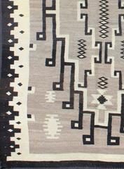 Early 20th Century Navajo Rug, Creams, Ivory and Charcoal