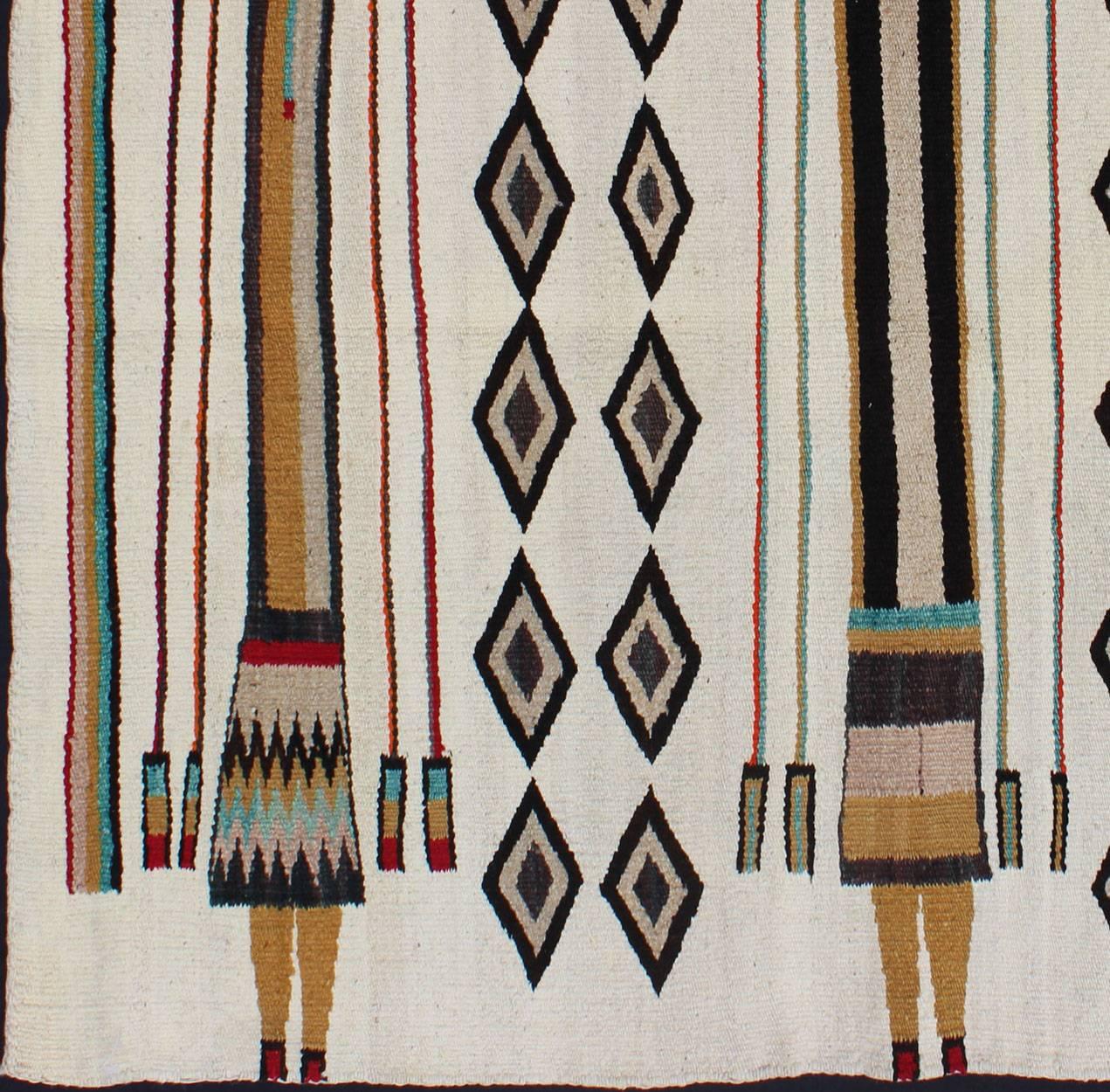 Hand-Woven Navajo Yei Pictorial