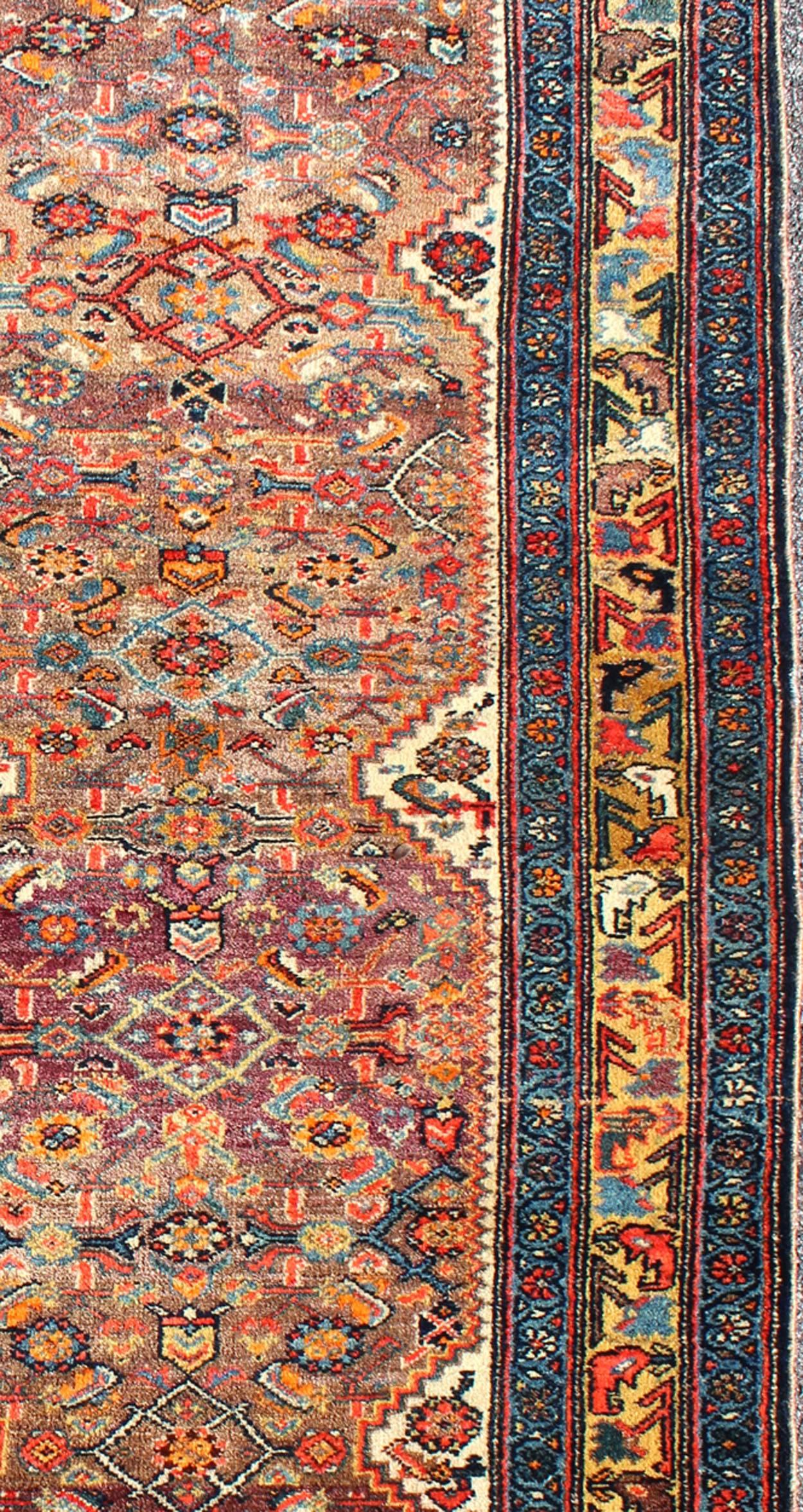 Antique Persian Fine Persian Malayer Short Runner in Great Condition  In Good Condition For Sale In Atlanta, GA