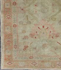 Antique Turkish Oushak Small Rug