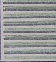 Scandinavian Flat-Weave Rug by Keivan Woven Arts, Charcoal & Green 8'8 x 10'0
