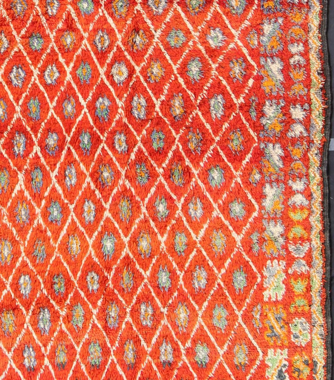 orange pattern rug