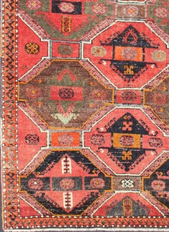Antique Tribal from Cihanbeyli Konya with Geometric Medallions  3'10'' x 6'9''