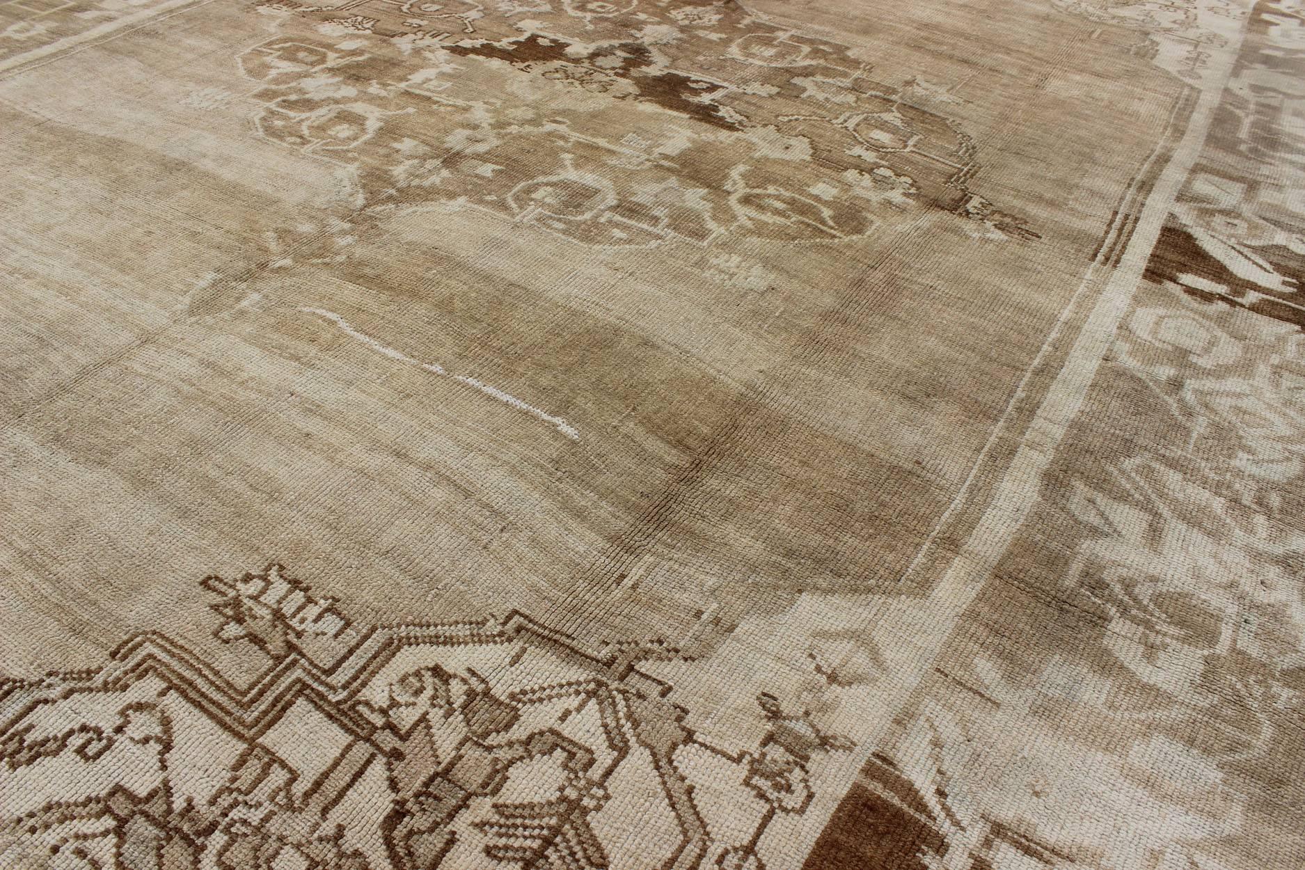 tan vintage rug