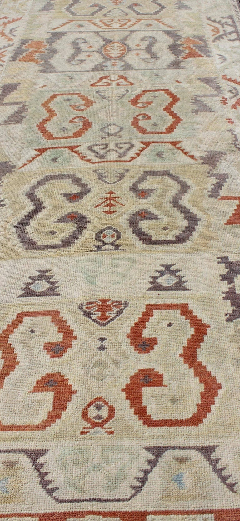 Unique Turkish Runner with Geometric and Tribal Elements For Sale at ...