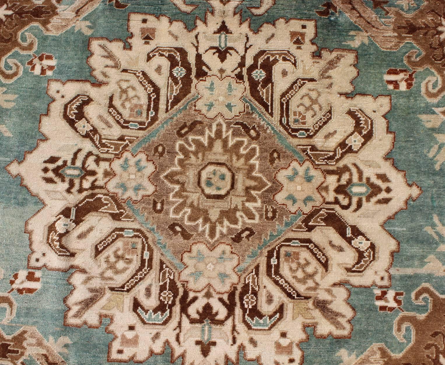 Alfombra turca vintage única con diseño geométrico inspirado en el diseño caucásico en Bueno estado para la venta en Atlanta, GA