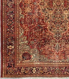 19th Century Antique Persian Sarouk Feraghan Rug with intricate Classic Design