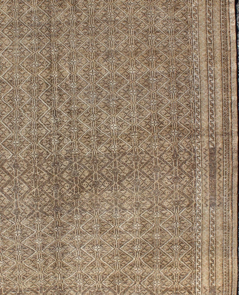 Unique Turkish Rug with Brown and Neutral Colors For Sale at 1stDibs