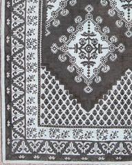 Vintage Moroccan Rug with Geometric Lattice and Medallion Pattern Black and Blue