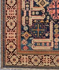 Antique Caucasian Karaghashli Rug with Stunning Geometric Design