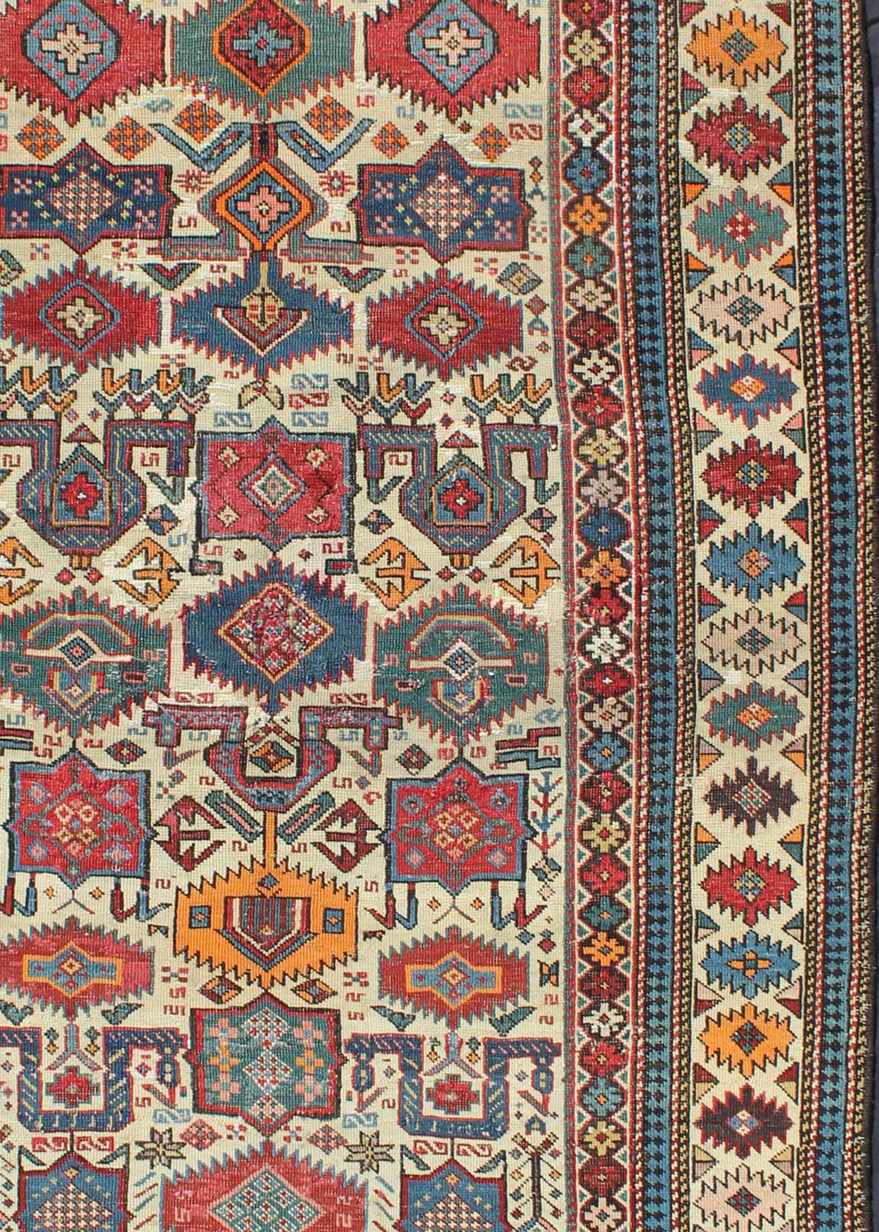 Hand-Knotted Antique Shirvan Caucasian Rug