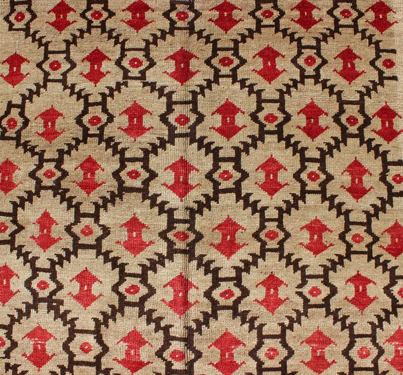 Mid-20th Century Vintage Turkish Konya Gallery Carpet