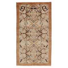Vintage Turkish Oushak Rug With All-Over Floral Design - 3′3″ × 6′3″
