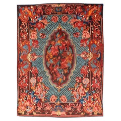 Antique Caucasian Kuba Rug with a Central Medallion