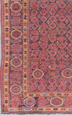 Rare 19th Century Antique Beshir Long Gallery Rug in Unique Colors