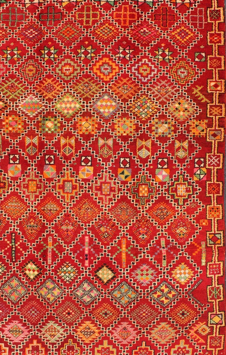 Colorful Moroccan Rug For Sale at 1stdibs