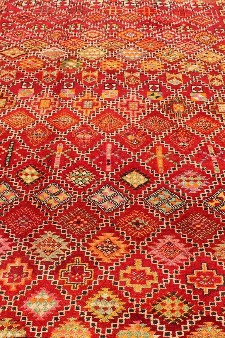Colorful Moroccan Rug For Sale at 1stdibs