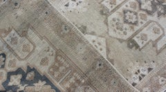 Turkish Oushak Runner With Central Medallion Design in Taupe 3'1"x11'4"
