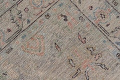 Modern Oushak Rug by Keivan Woven Arts in Soft Blue and Coral 3'8 x 5'10