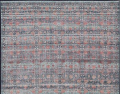 Large Modern Khotan Rug by Keivan Woven Arts in Light Green and Coral 12 x 15