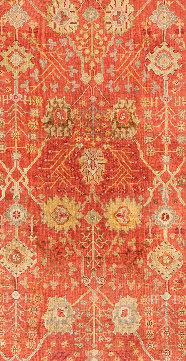 Antique Turkish Oushak Rug For Sale at 1stdibs