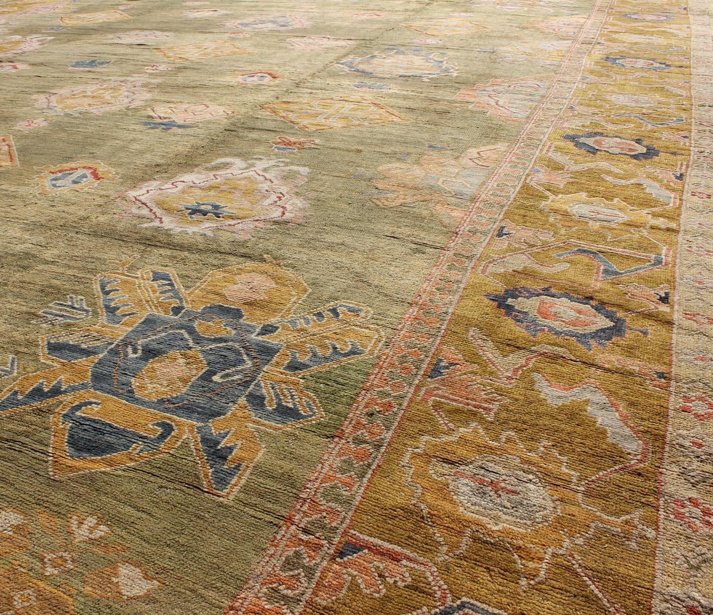 antique oushak rug atlanta