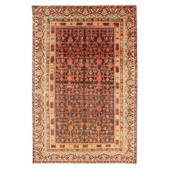Antiker Khotan-Teppich, handgeknüpft aus Wolle, mit Blumenbordüren, 1920er Jahre