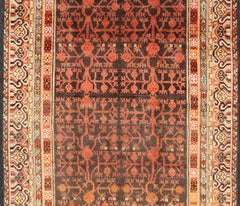Antique Khotan Rug, Hand-Knotted Wool, Floral Borders, 1920s