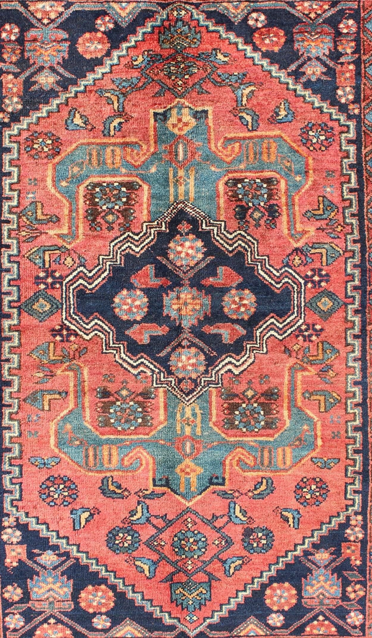 Tribal Antique Persian Malayer Rug
