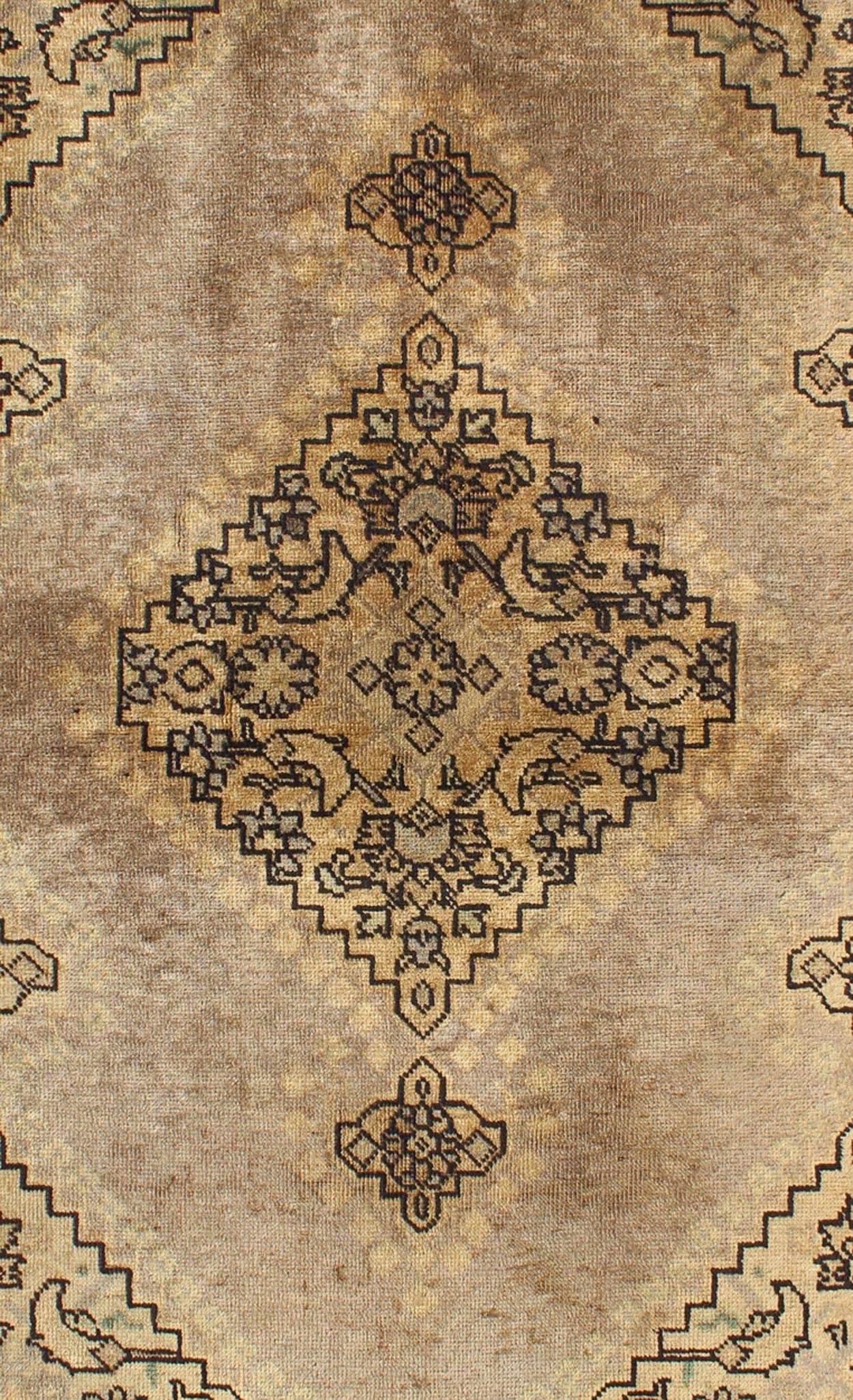 Hand-Knotted Vintage Persian Tabriz Rug