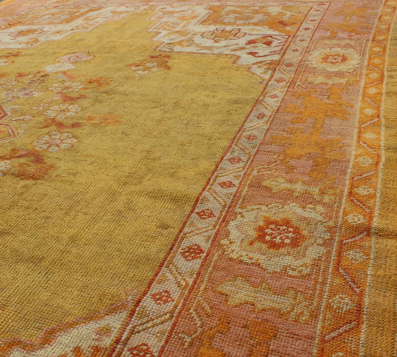 rug with orange accents