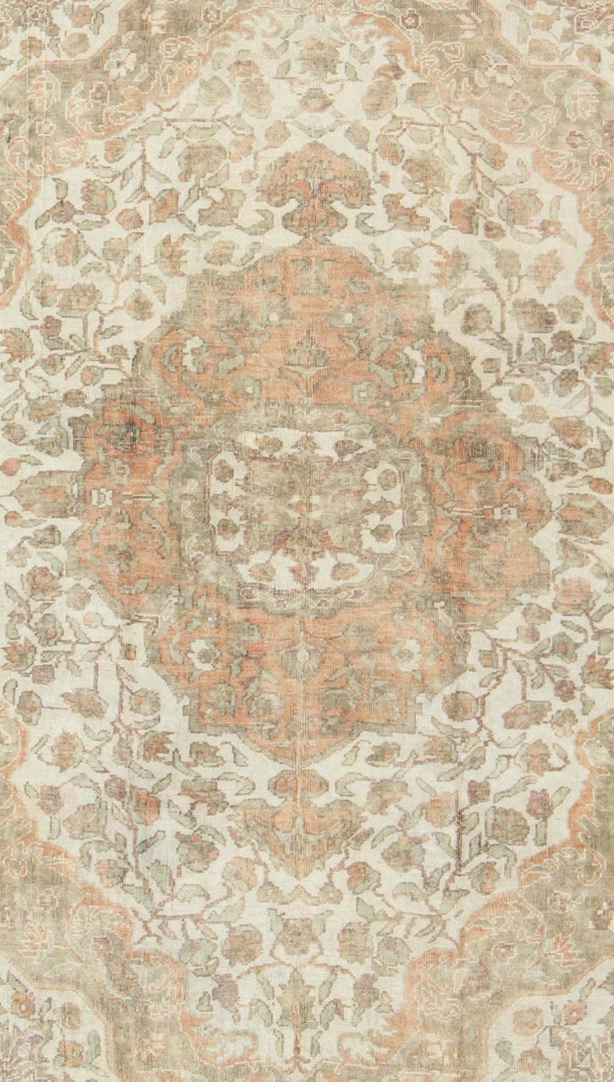 peach vintage rug